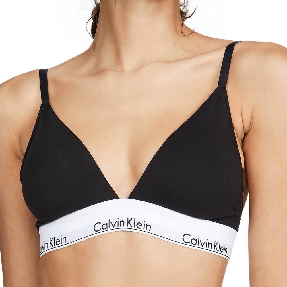 Calvin Klein Underwear Modern Cotton Lightly Lined Triangle Bralette L